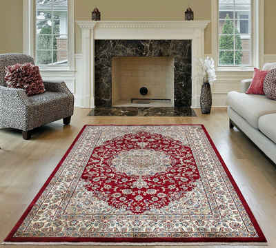 Orientteppich Teppich Knüpfteppich Rot Orientalisch Wohnzimmer 