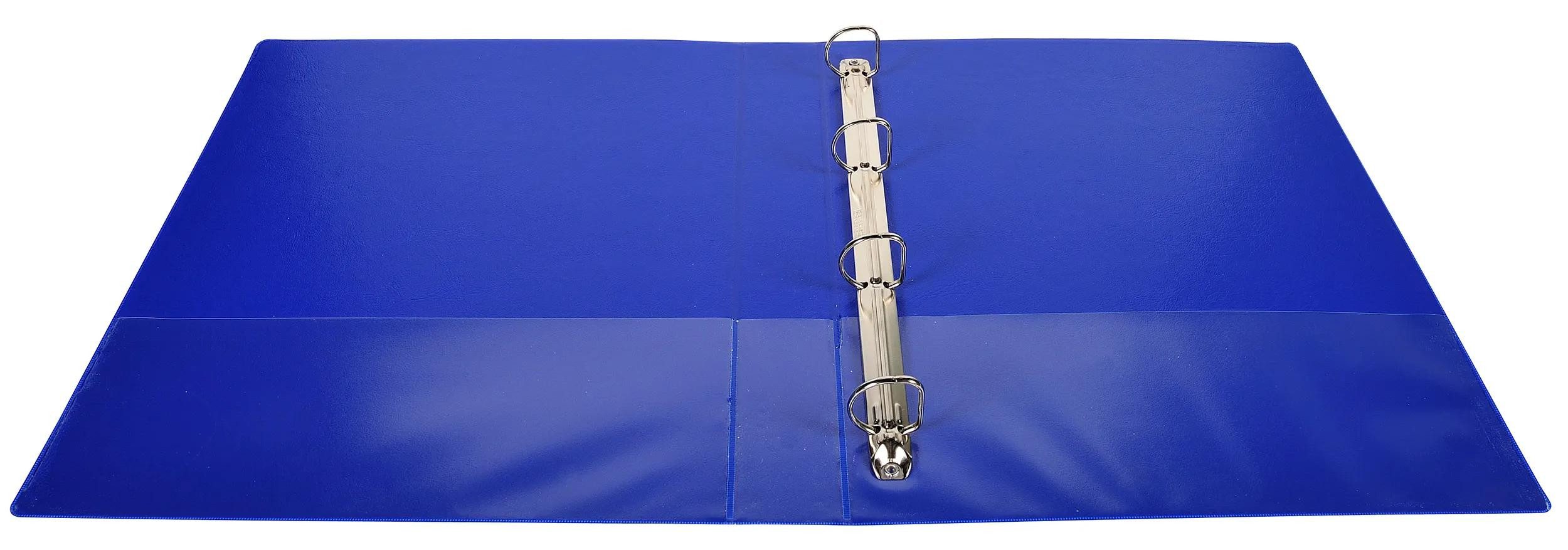 EXACOMPTA Ringbuchmappe 10x Ringbuch PP 4Ring 25mm D Rücken 47mm A4 Maxi Blau 51846BE, Personalisierbar Ringbücher