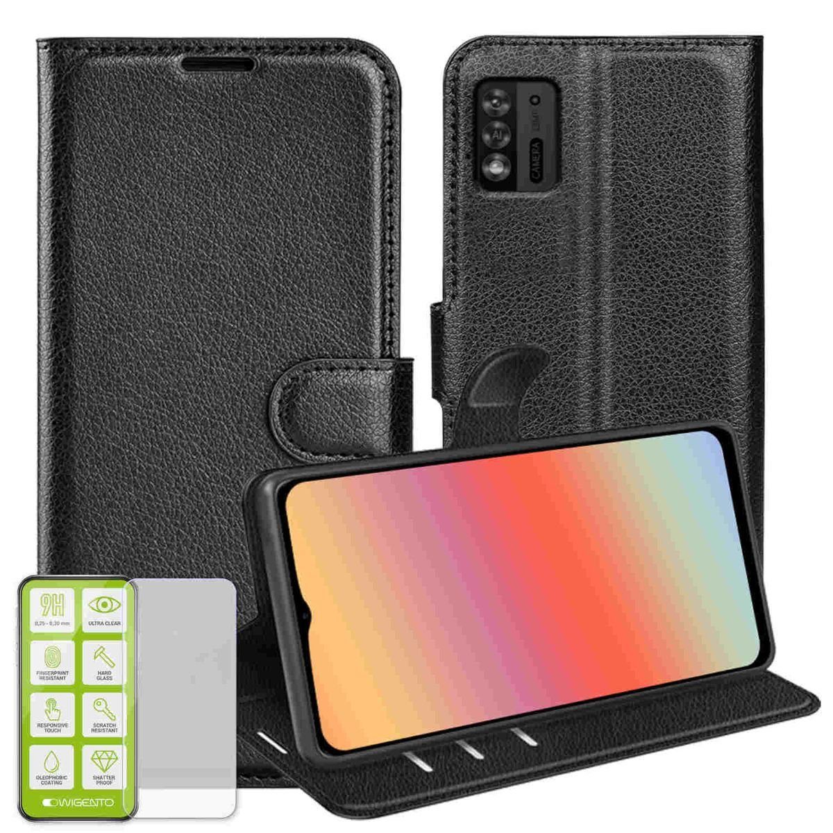 Wigento Handyhülle Für ZTE Blade A52 Lite Handy Tasche Wallet Premium Schutz Hülle Case Cover Etuis Neu Zubehör