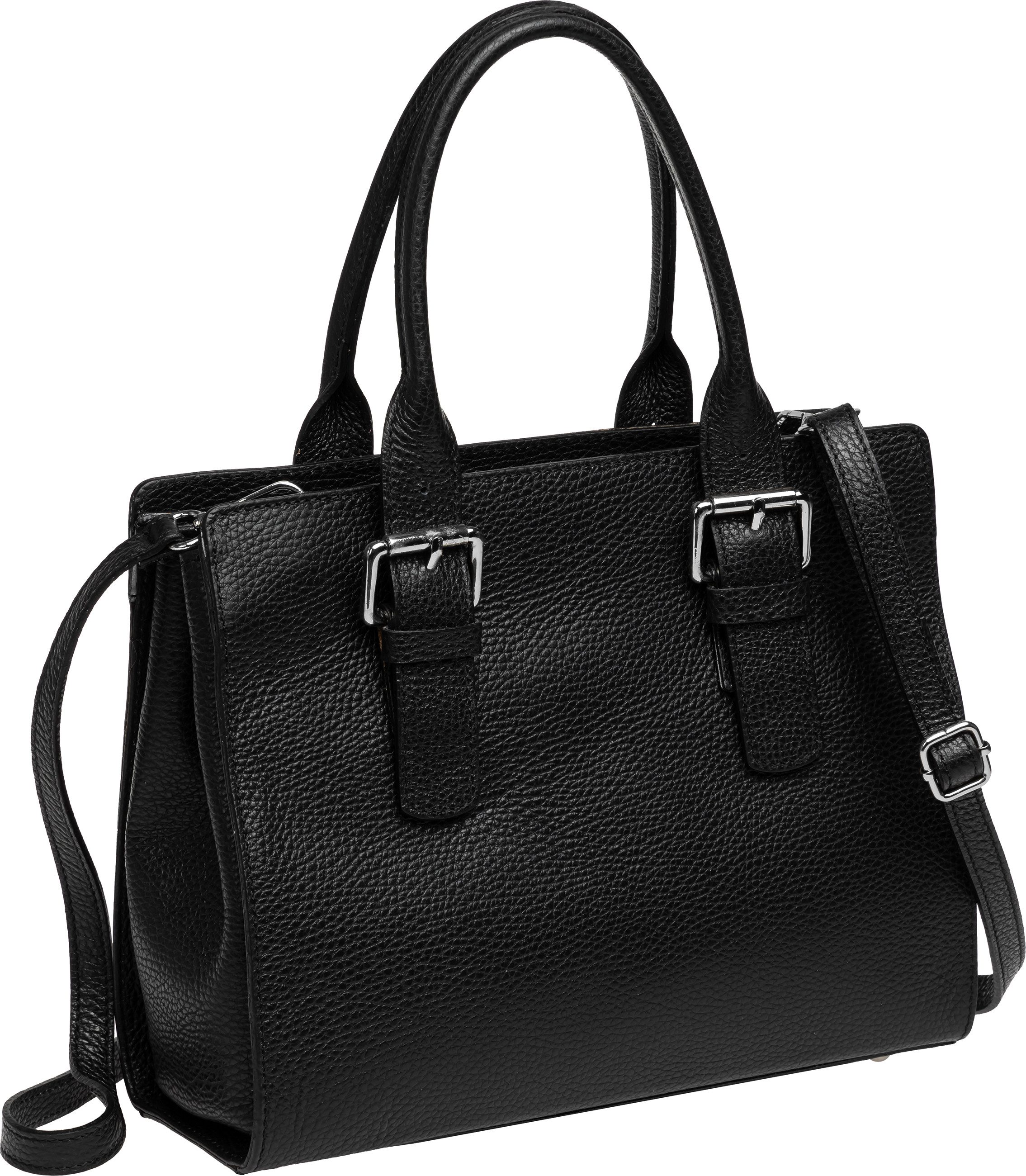 Caspar Henkeltasche Damen Leder Handtasche Kelly Bag - PREMIUM LINE - Modell No.807, elegant, robust & unempfindlich - 100% Echtleder - Handmade in Italy