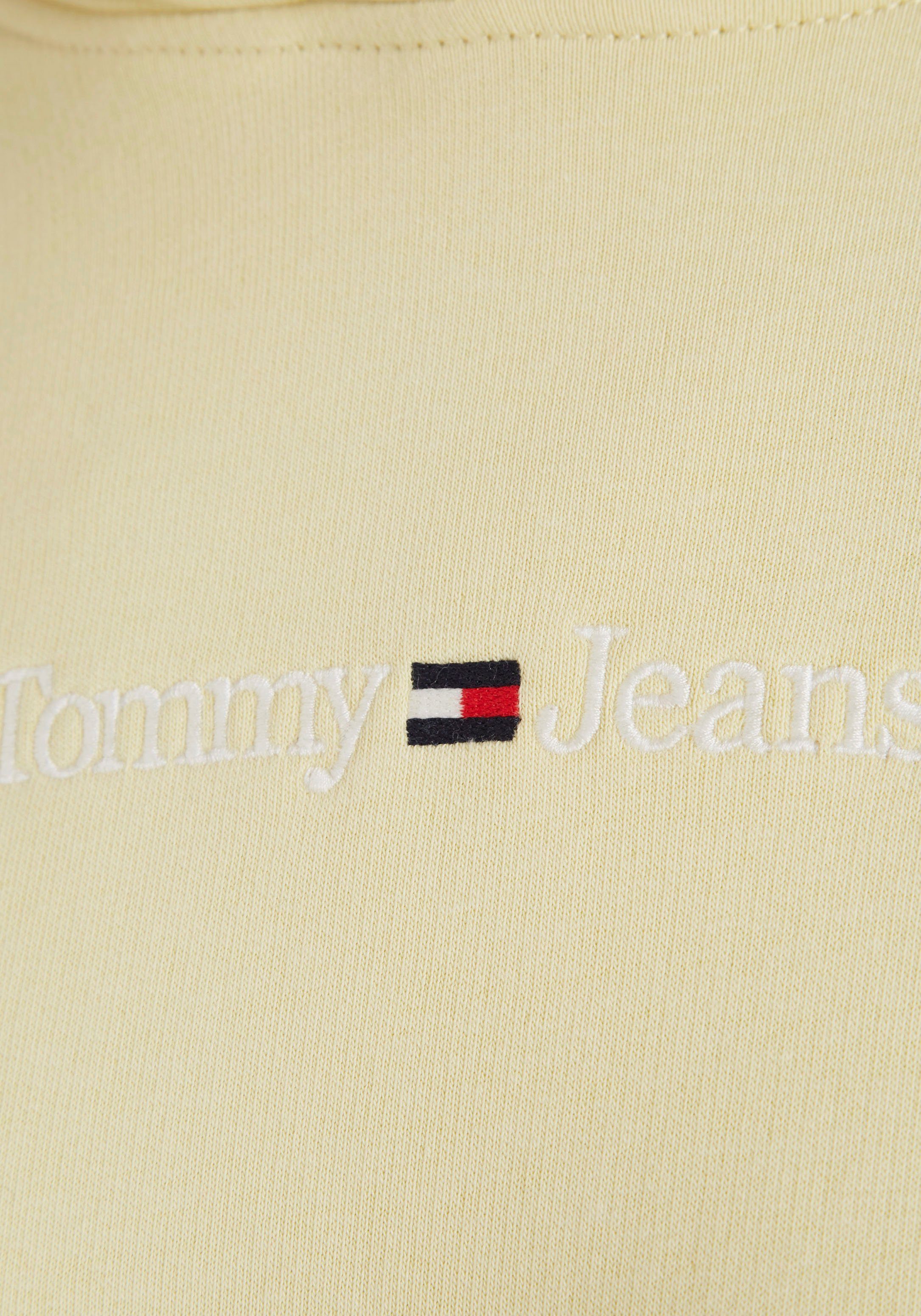 Lemon_zest Jeans mit REG TJW Tommy Logoschriftzug HOODIE LINEAR Jeans Tommy Kapuzensweatshirt SERIF