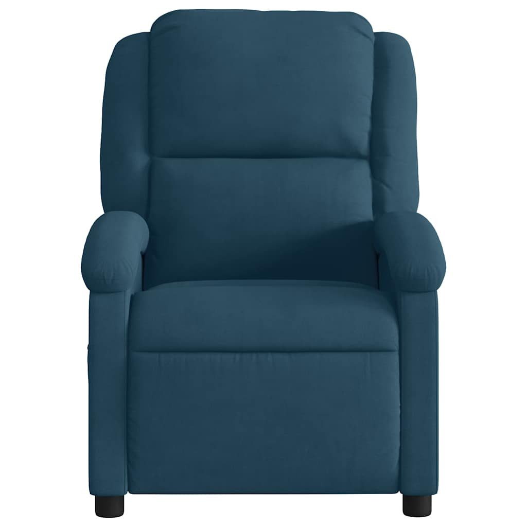 vidaXL Sessel Relaxsessel Elektrisch Blau Samt (1-St)