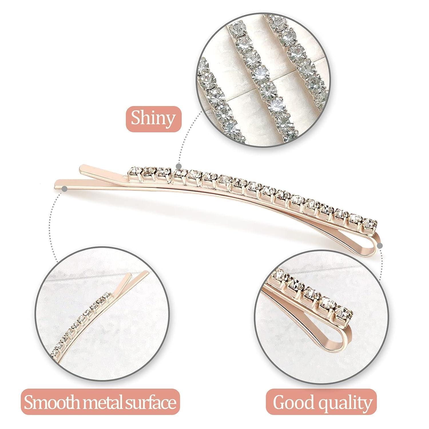 LuxusKollektion Haarnadeln Strass Haarnadeln Set, 12 Stück, Diamant Haarspangen, Mädchen Bobby, 12-tlg. – Bild 5 von 5
