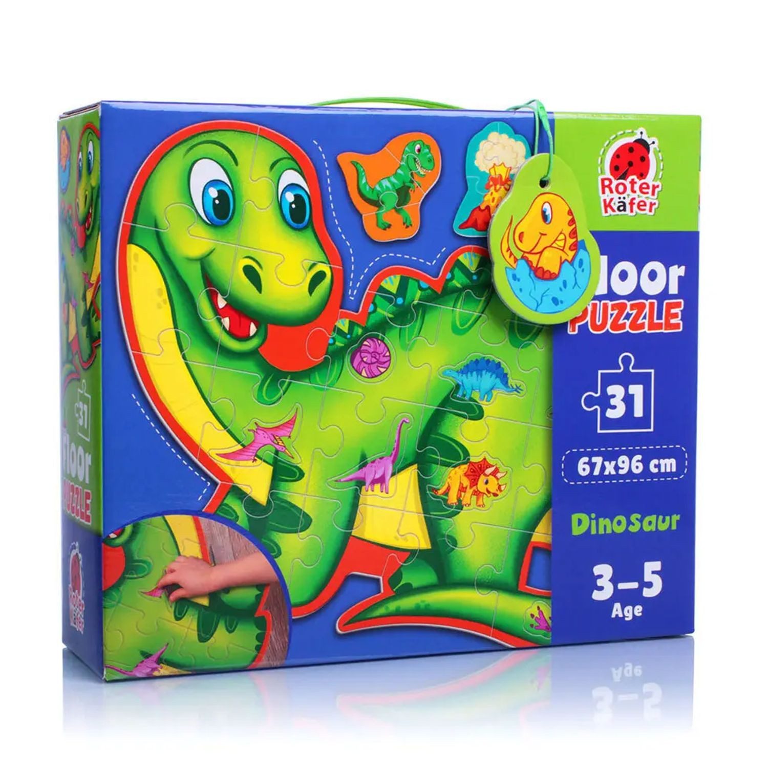 Käfer Puzzle Puzzle Roter Käfer Bodenpuzzle Dinosaurier RK7010-01, Puzzleteile
