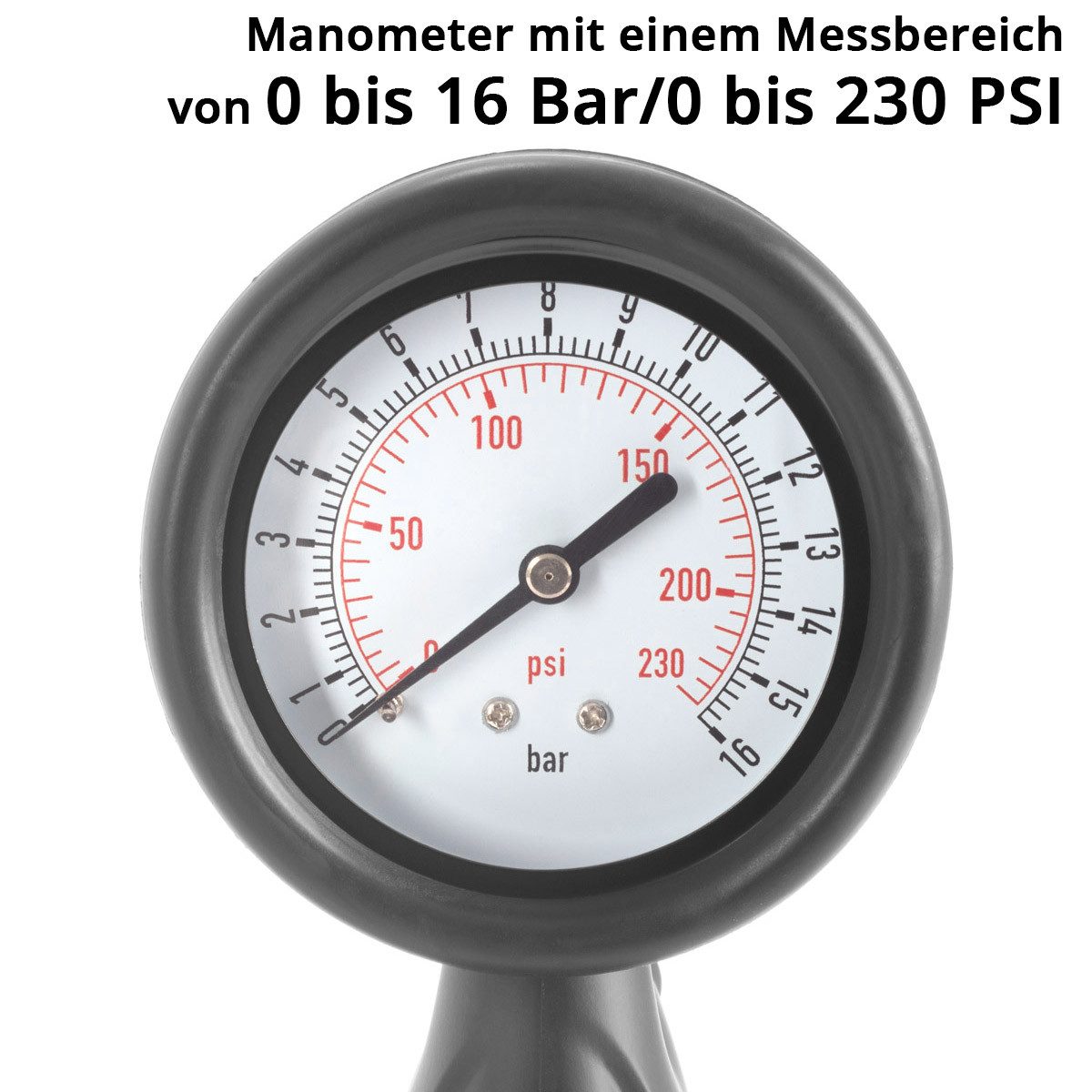 STAHLWERK Reifenfüllmessgerät Druckluft-Reifenfüllpistole DRA-162 ST, Manometer