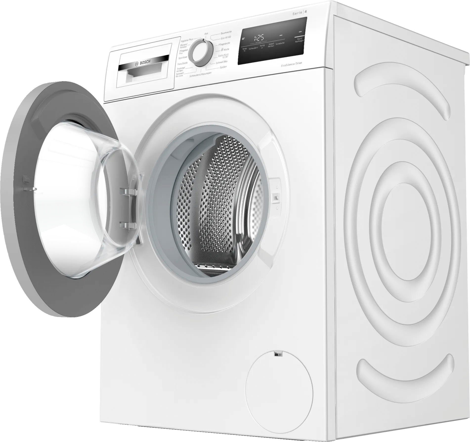 BOSCH Waschmaschine Serie 4 WAN28129, muss 1400 und effizient 8 so ein Waschmaschinenantrieb Eco kg, Drive™: U/min, robust Silence