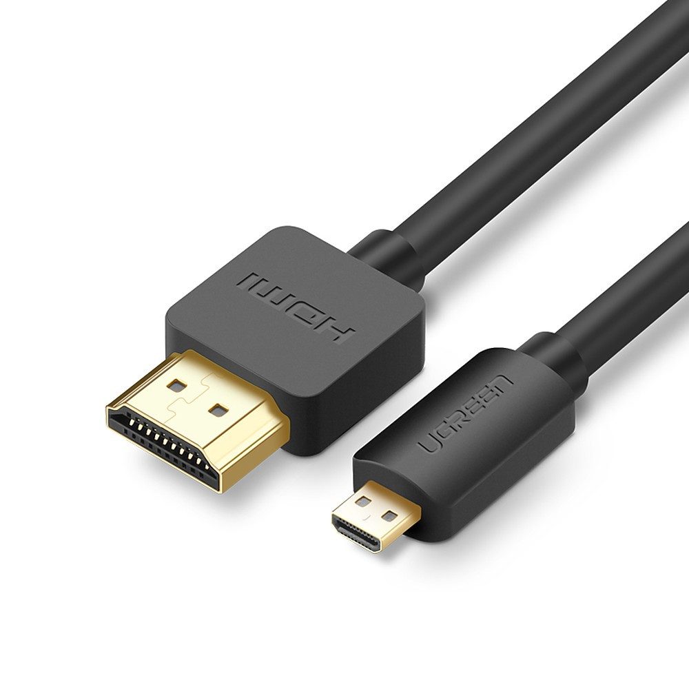 UGREEN Videokabel Monitorkabel Anschlusskabel HDMI-Kabel, HDMI (Typ A), Micro-HDMI (Typ D) (100.0 cm), 4K 60 Hz, vergoldete Kontakte, geschirmt
