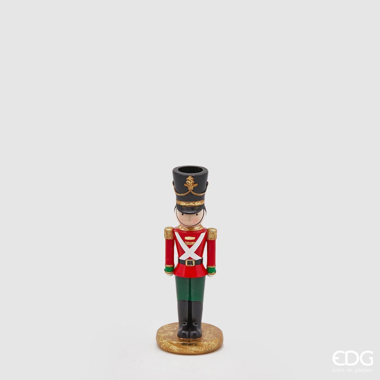 enzo de gasperi Kerzenständer Kerzenständer für hohe Kerzen Weihnachtssoldat mittelgroß, Weihnachtssoldat-Design