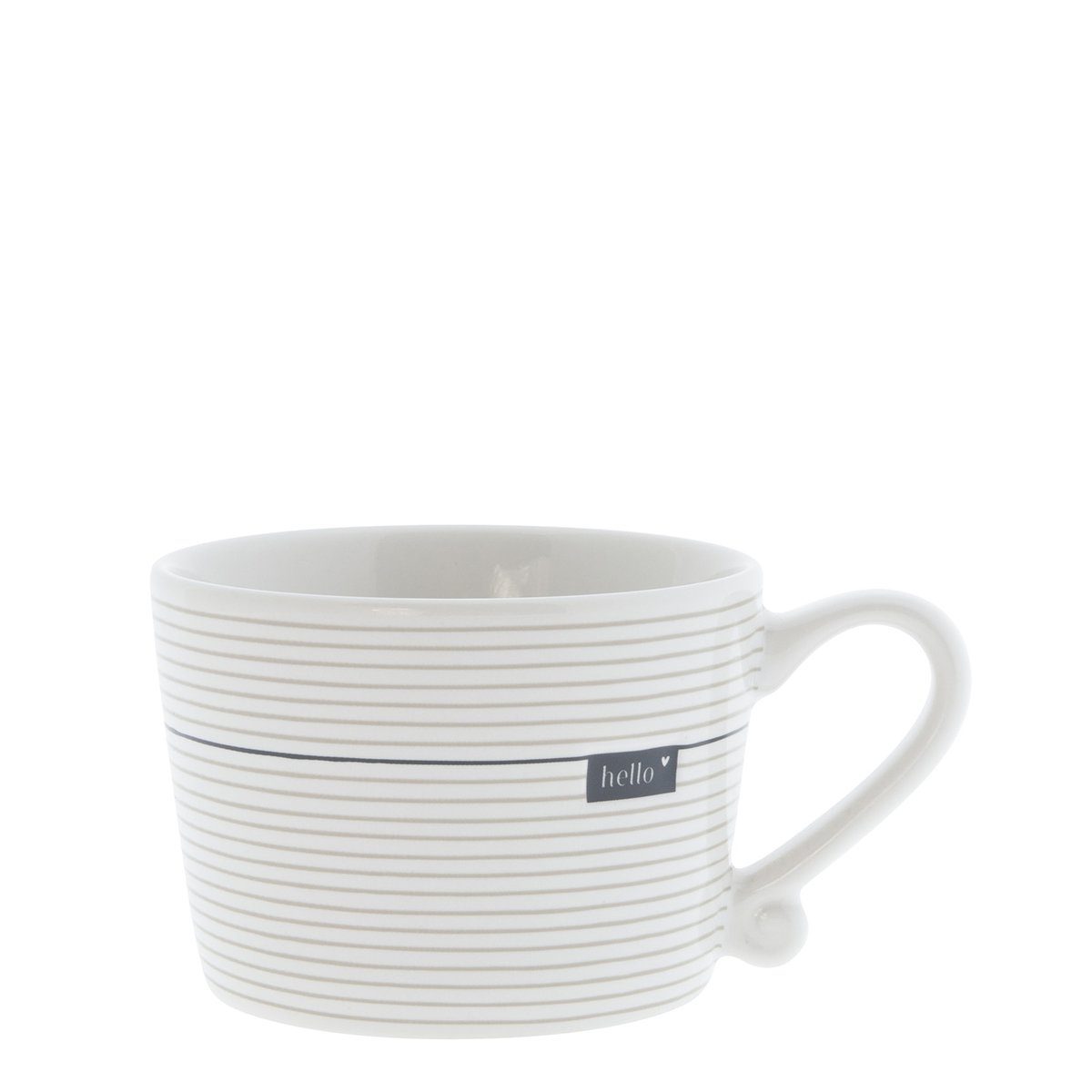 Tasse hello Bastion (SM) klein Keramik small Collections Keramik Stripes weiß titane, mit Tasse Henkel