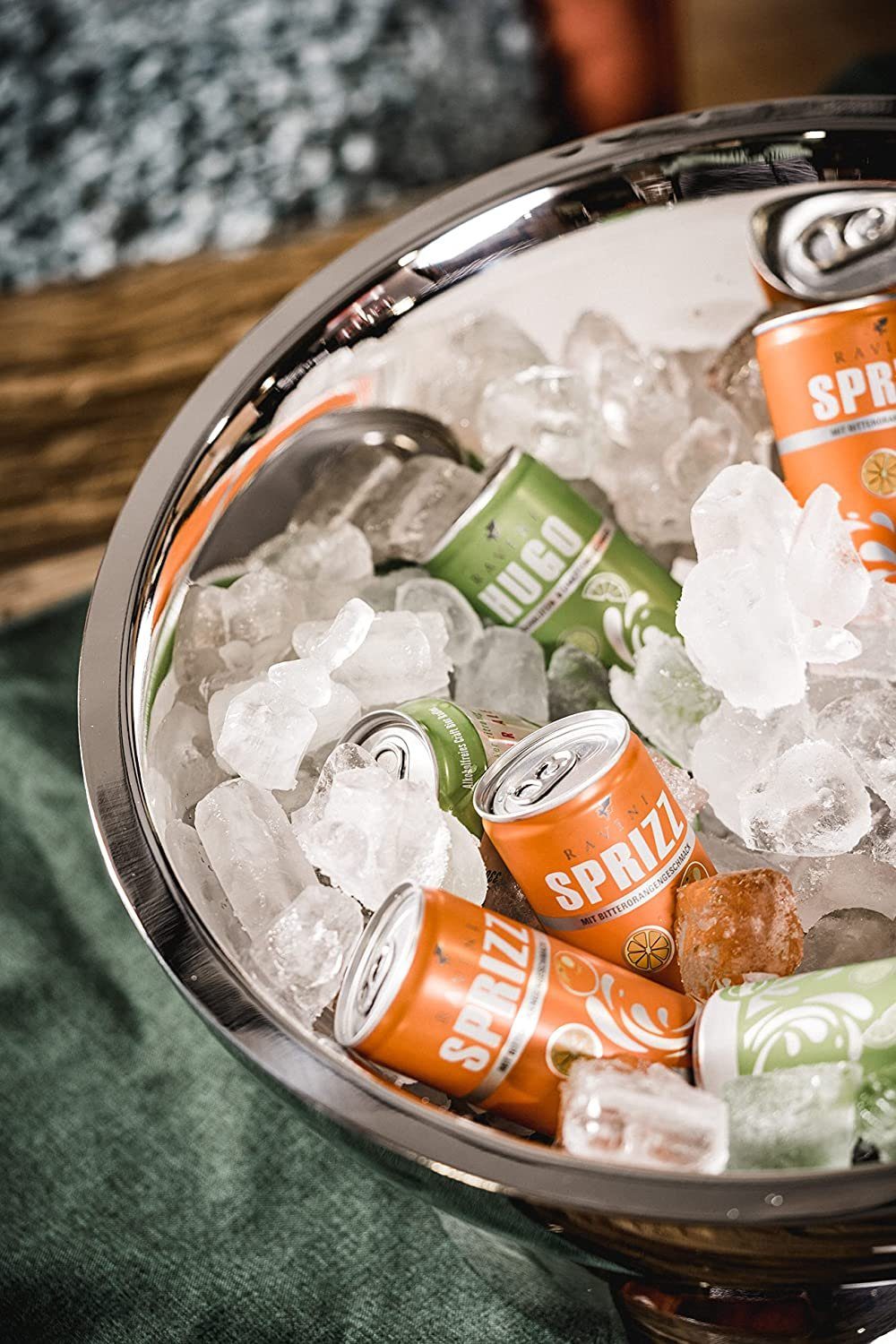 MichaelNoll Wein- und Sektkühler Champagnerkühler doppelwandig Flaschenkühler Edelstahl Silber - 43 cm