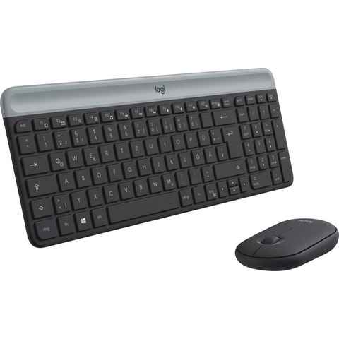 Logitech Slim Wireless MK470 Tastatur- und Maus-Set