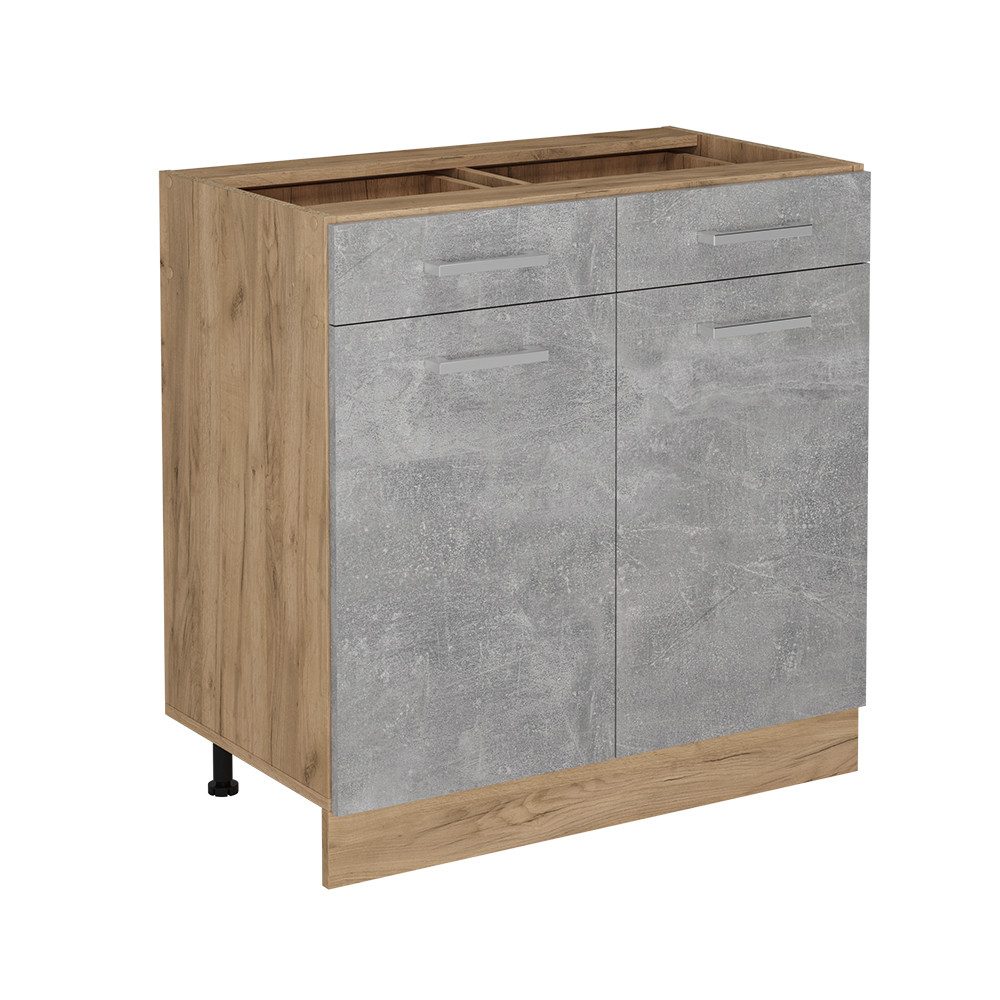 Vicco Unterschrank R-Line, Beton/Goldkraft Eiche, 80 günstig online kaufen