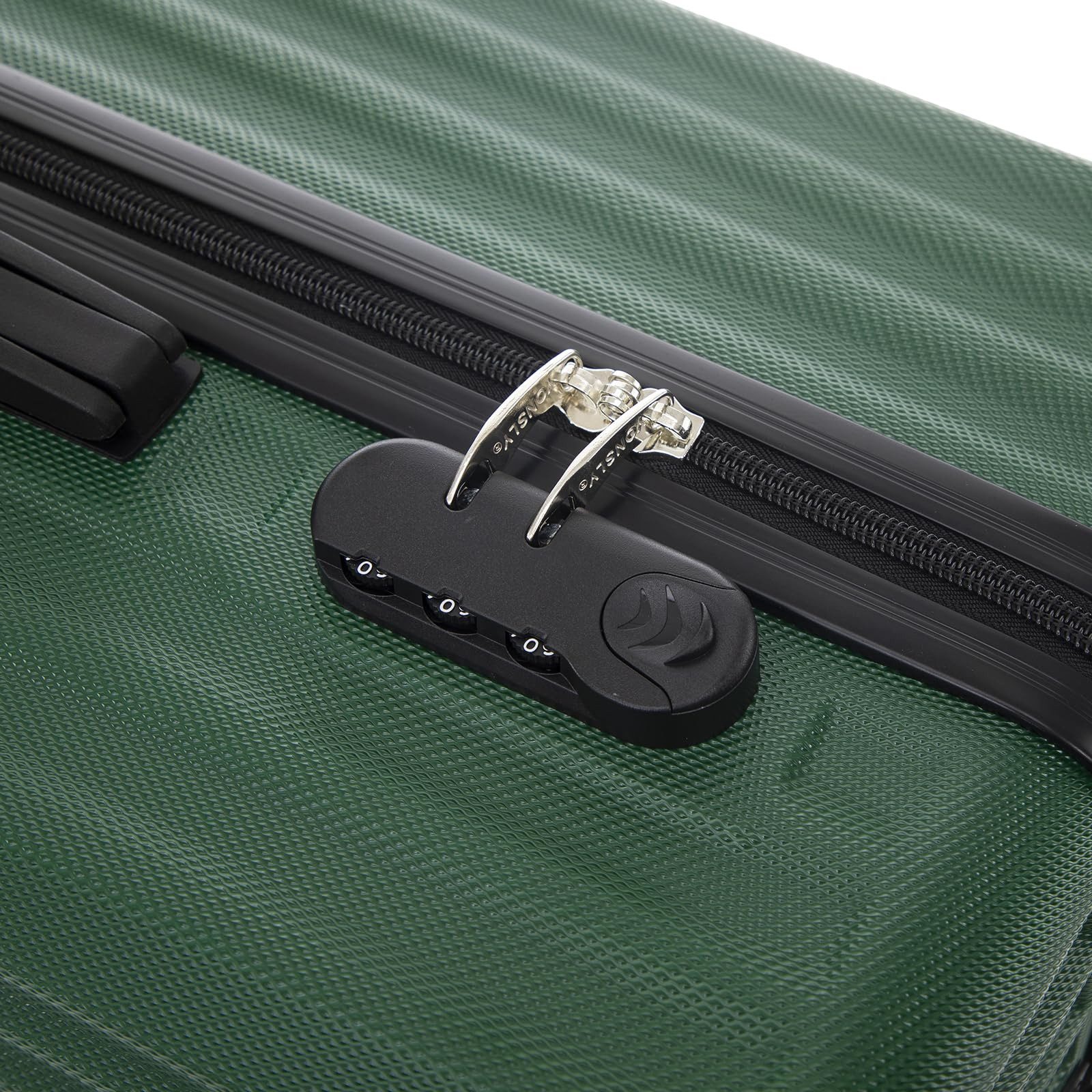 YONSLY Koffer Hartschalen-Reisekoffer Trolley Handgepäck, 4 Rollen, ABS-Hartschale, Zahlenschloss, weicher Gummigriff – Bild 5 von 5