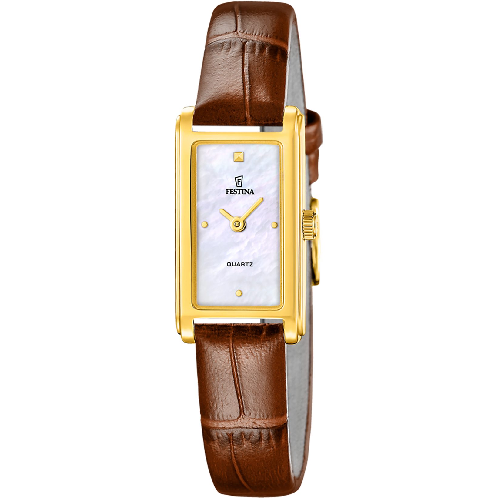 Festina Quarzuhr Mademoiselle F20770_2, Armbanduhr, Damenuhr, Lederarmband, analog
