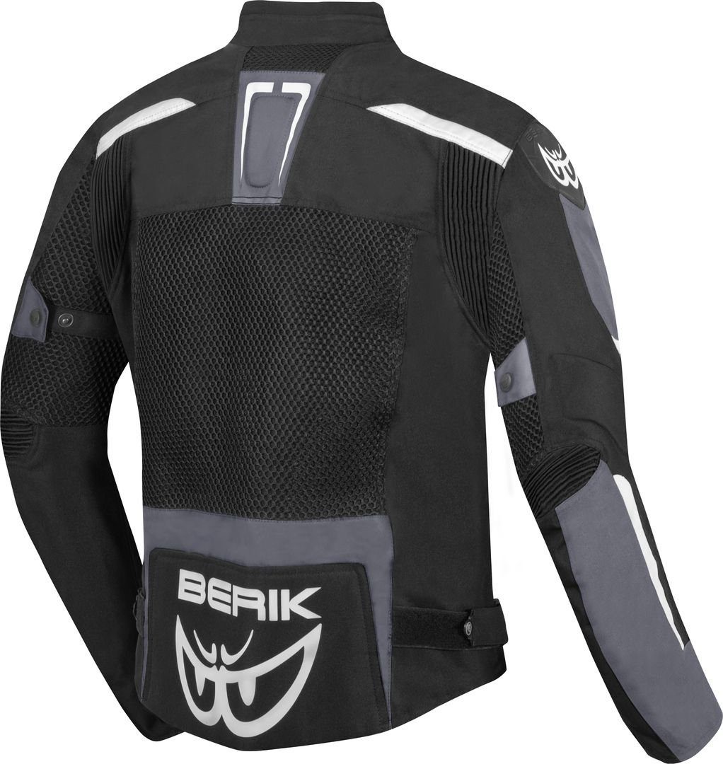 Motorradjacke Berik Motorrad Textiljacke X-Speed Air Black/White/Grey