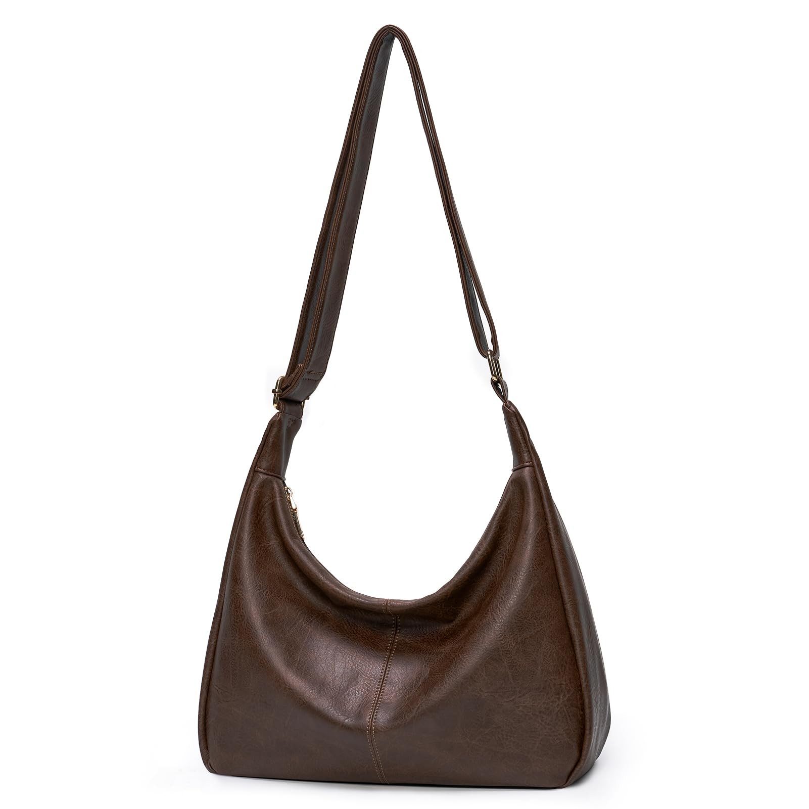 Oemmn Schultertasche Damen Schultertasche,PU-Kunstleder Handtasche,Arbeitshandtasche, Verstellbarer Schulterriemen, Polycotton-Futter, 5 praktische Fächer