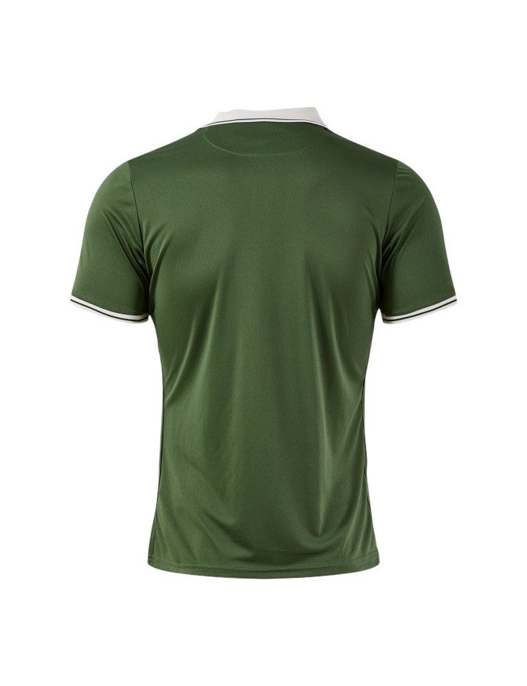 Joma Poloshirt Galaxy (100% rec. Polyester, leicht, atmungsaktiv) dunkelgrün/beige