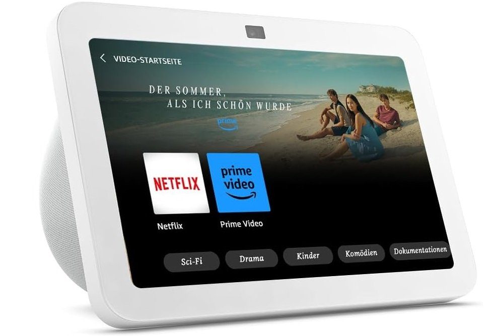 Amazon Echo Show 8 (3. Gen., 2023) HD-Touchscreen mit 3D-Audio Alexa Lautsprecher Weiß