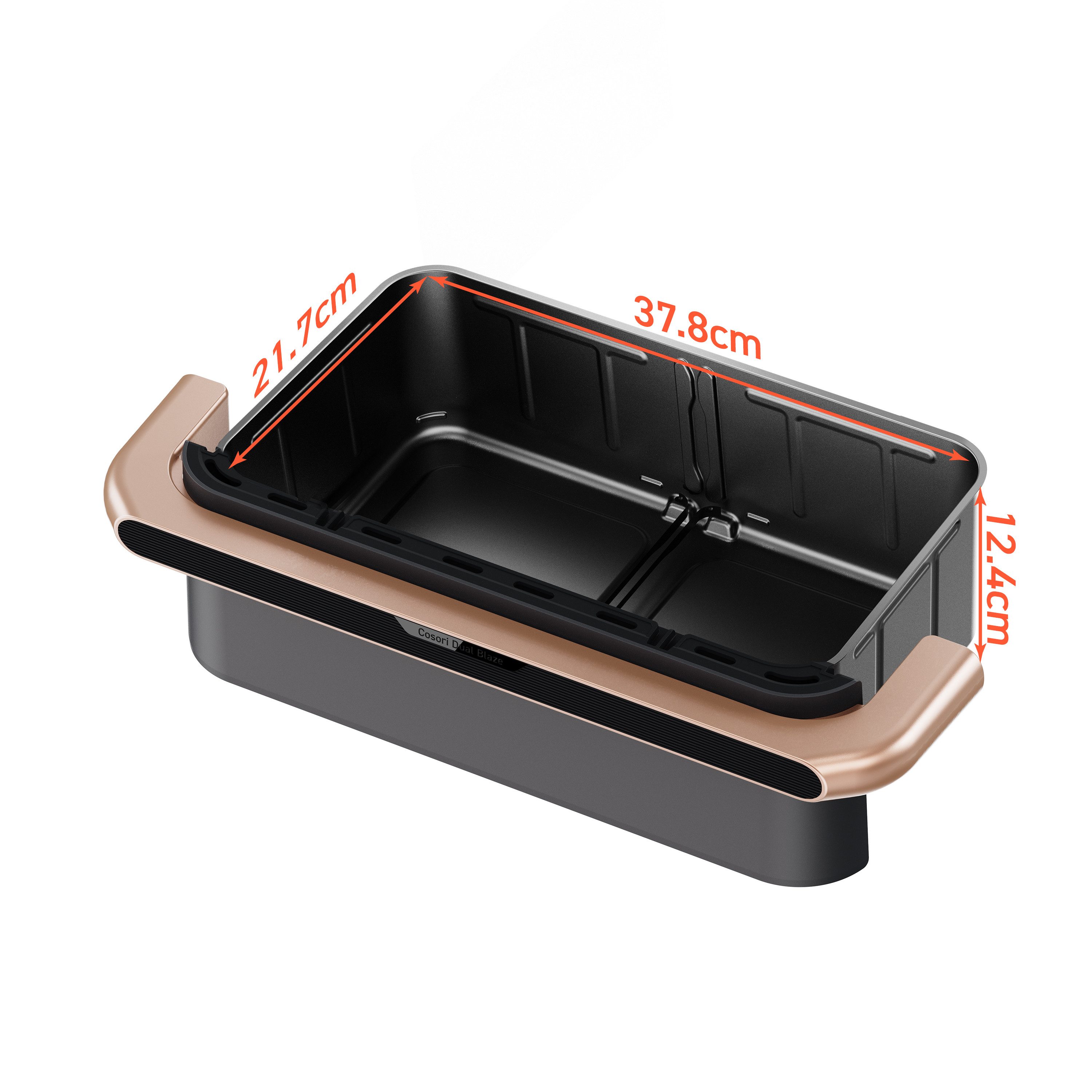 Cosori Heißluftfritteuse DualBlaze TwinFry, 10L Airfryer, 2 Kammern mit herausnehmbarem Trenner, 2800,00 W, 45 Prozent energiesparender, 70 exklusive Online-Rezepte, WiFi, 6-in-1