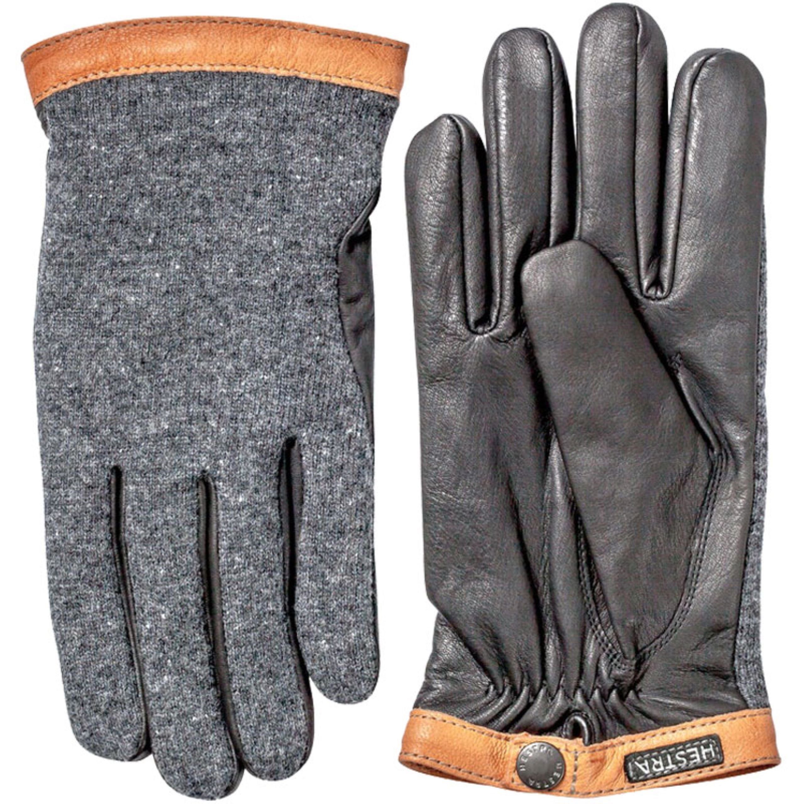 Hestra Lederhandschuhe HESTRA Deerskin Wool Tricot Gloves - Woll-Lederhandschuhe Unisex