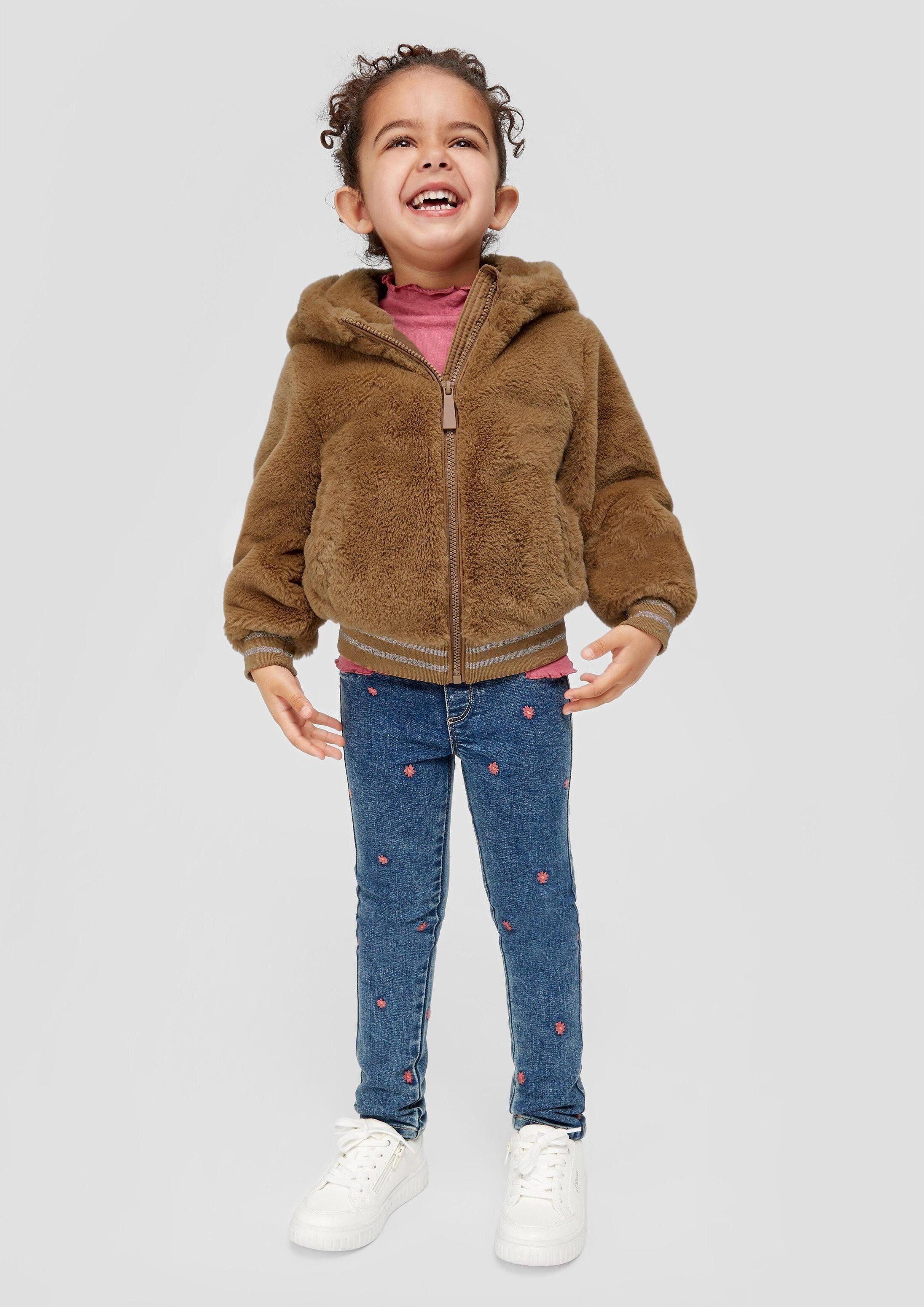 s.Oliver Winterjacke Indoor-Jacke Teddyjacke mit Kapuze