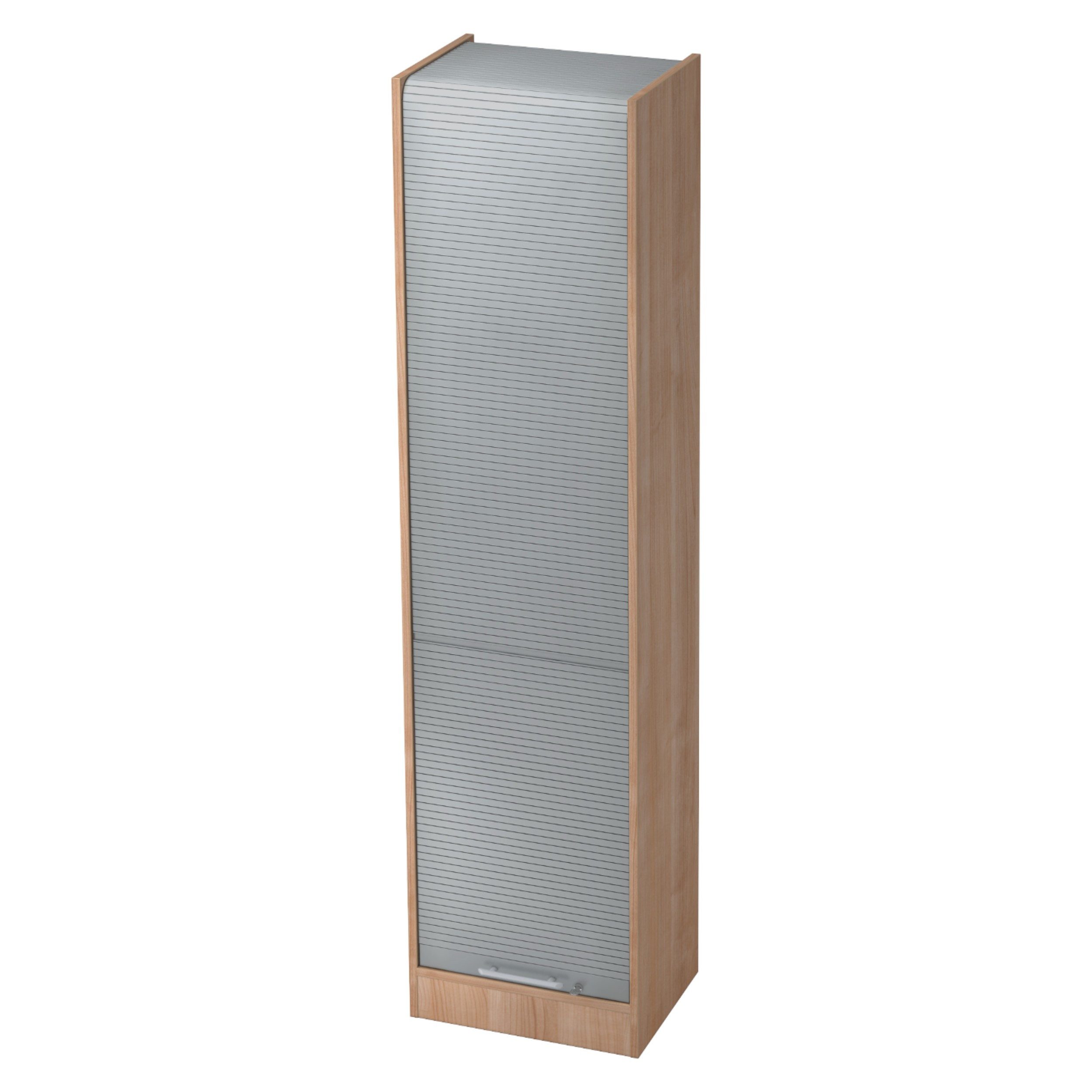 bümö Aktenschrank office Rollladenschrank Dekor: Nussbaum/Silber günstig online kaufen