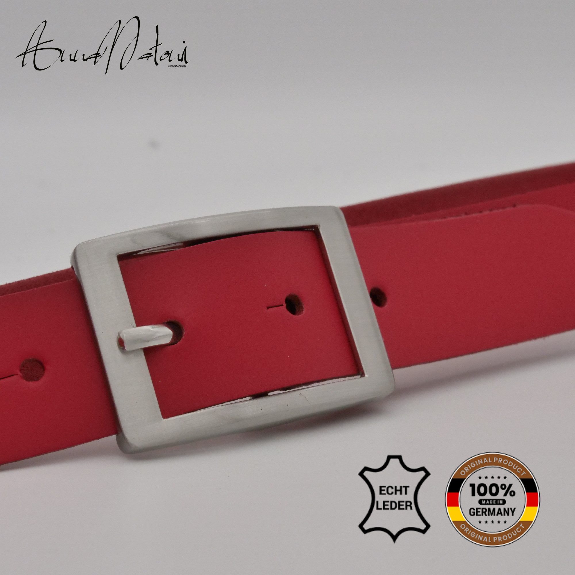 AnnaMatoni Ledergürtel AnnaMatoni Damen Basic Ledergürtel 3cm echt Leder Made in