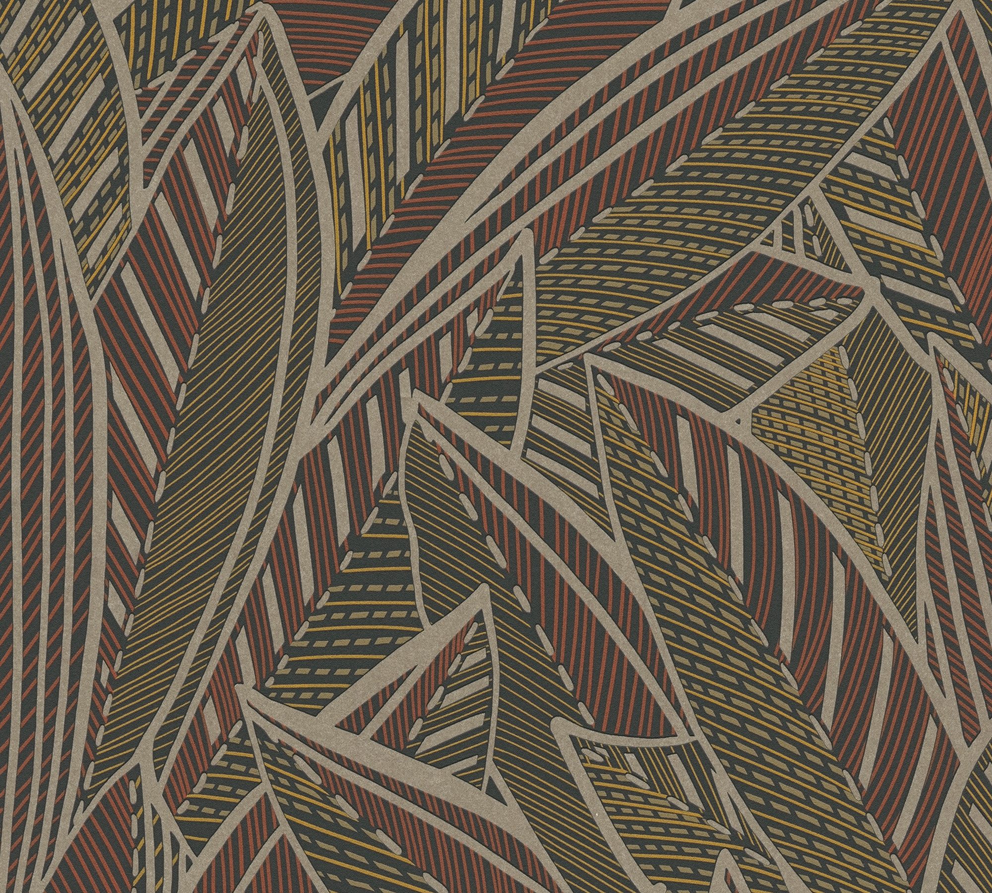 A.S. Création Vliestapete French Affair Blätter-Tapete Mustertapete Floral Blattmuster, strukturiert, leicht glänzend, (1 St), Vliestapete Blatt-Motiv für Schlafzimmer Küche Wohnzimmer Blätter Flur