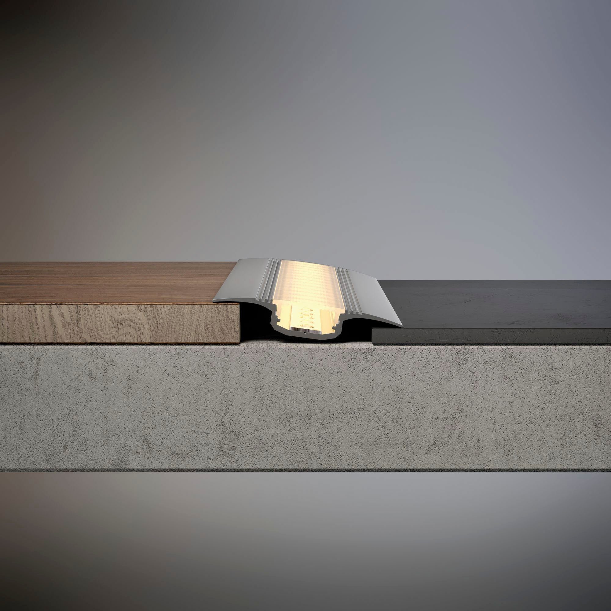 Alu eloxiert 100cm Step mit Diffusor Profil Paulmann LED-Streifen