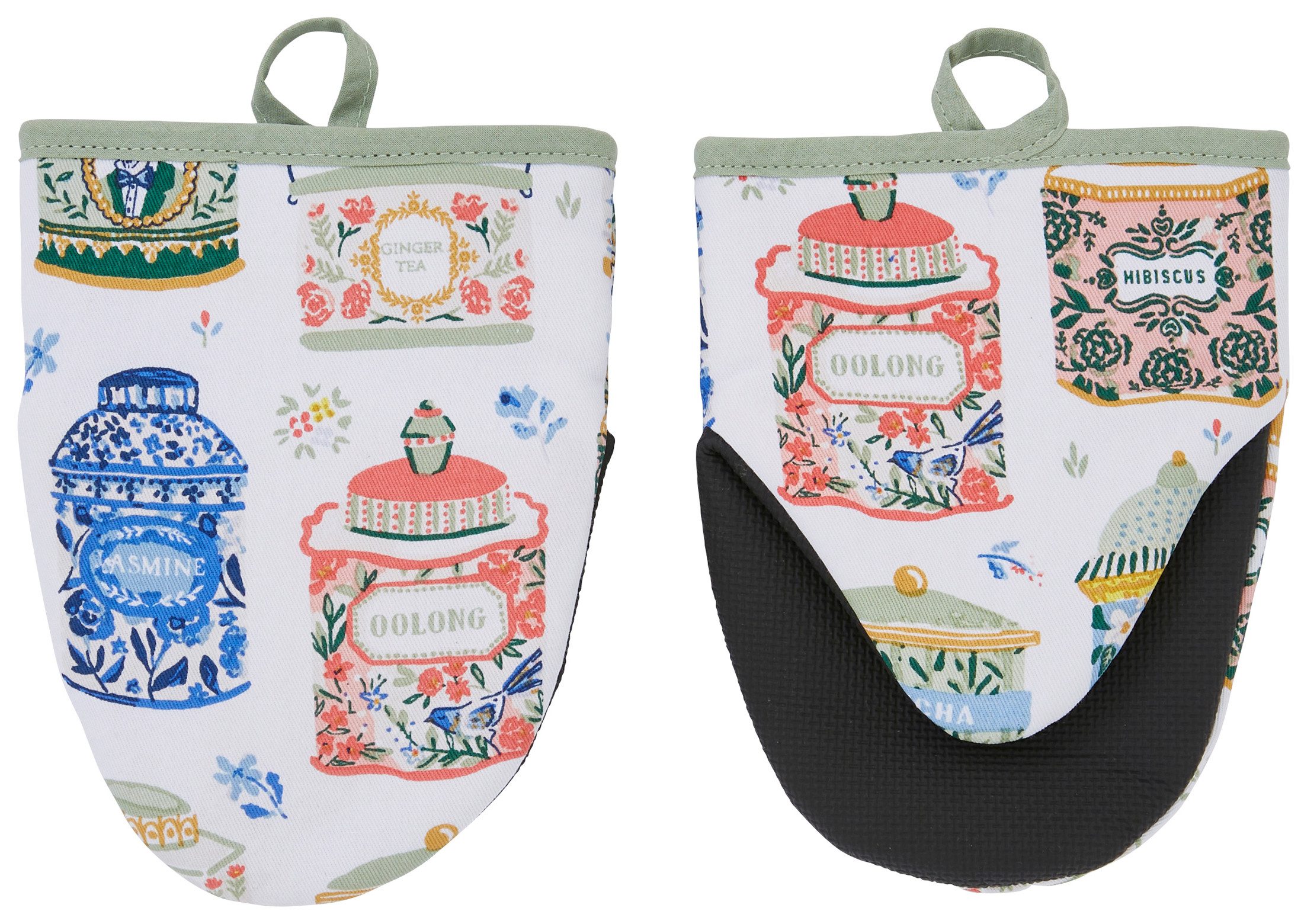 Ulster Weavers Topfhandschuhe Tea Tins, (Set, 2-tlg., 2-teilig), mit Neopren, wattiert, Größe: ca.17x14,5 cm