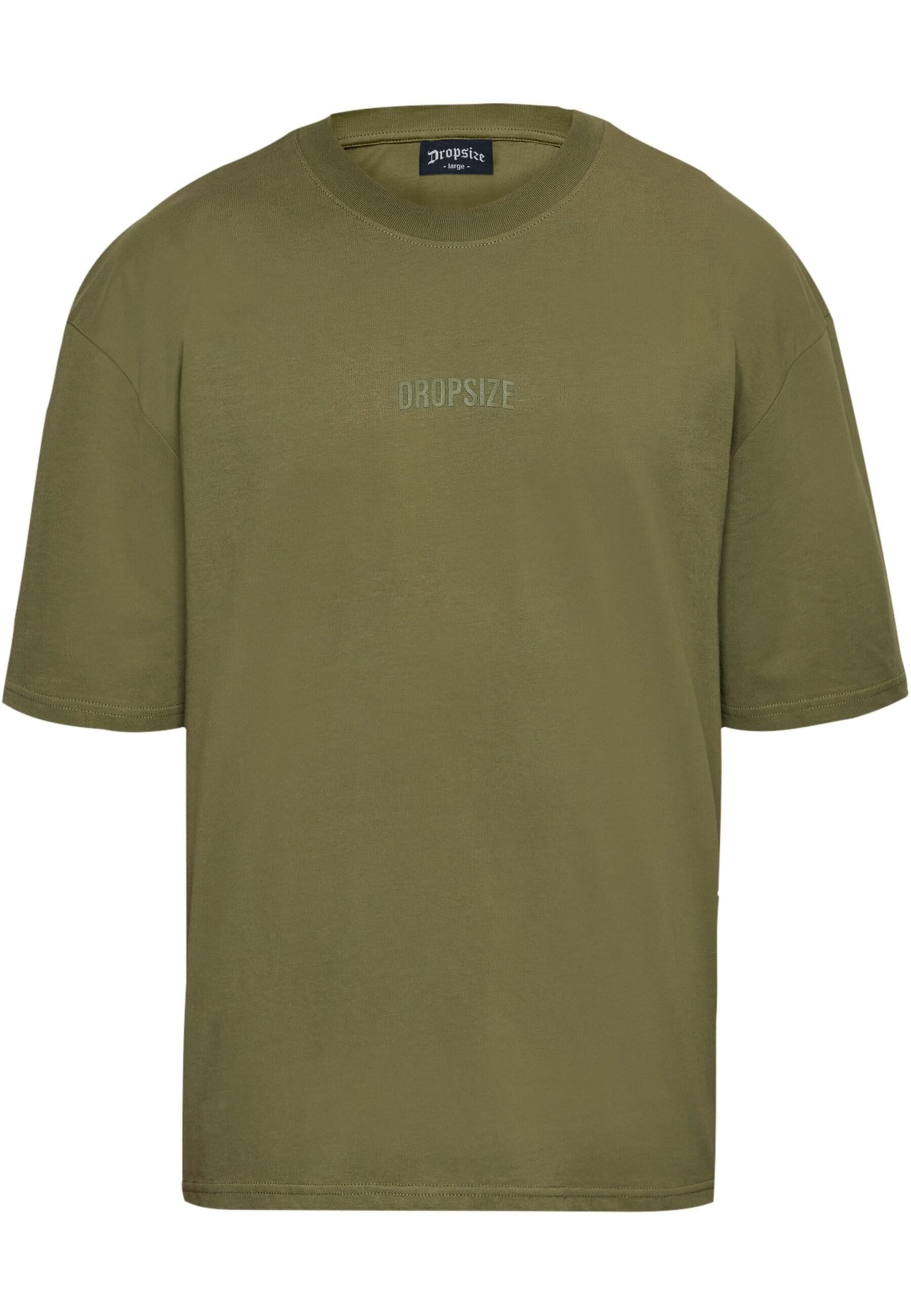 Dropsize T-Shirt Dropsize Herren Heavy Oversize Curved Hd Logo T-Shirt (1-tlg)