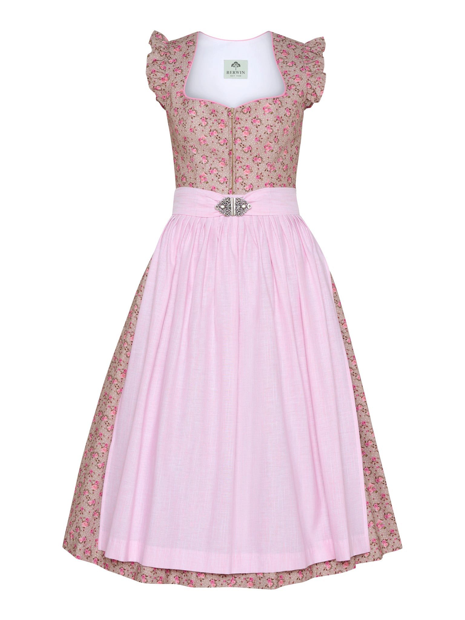 Berwin Dirndl Midi-Dirndl mit Flügelarm