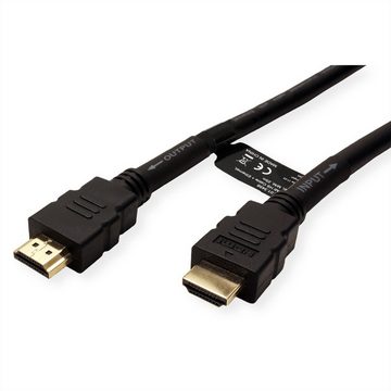 ROLINE HDMI High Speed mit Ethernet Kabel, mit Repeater Audio- & Video-Adapter HDMI Typ A Männlich (Stecker) zu HDMI Typ A Männlich (Stecker), 2500.0 cm