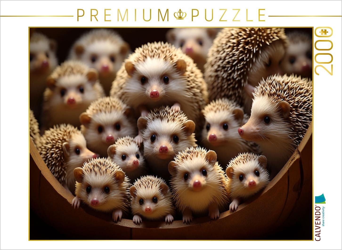 CALVENDO Puzzle CALVENDO Puzzle Viele Igel auf einem Bild, 2000 Teile Lege-Größe 90x6, 2000 Puzzleteile