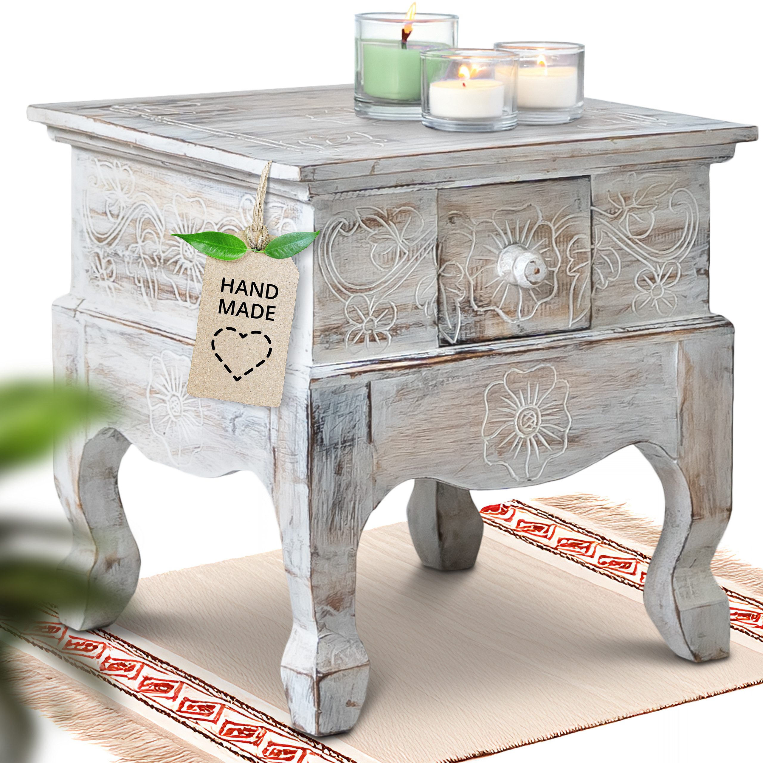 livasia Couchtisch Opiumtisch aus Bali - 39x39cm, handgefertigt günstig online kaufen