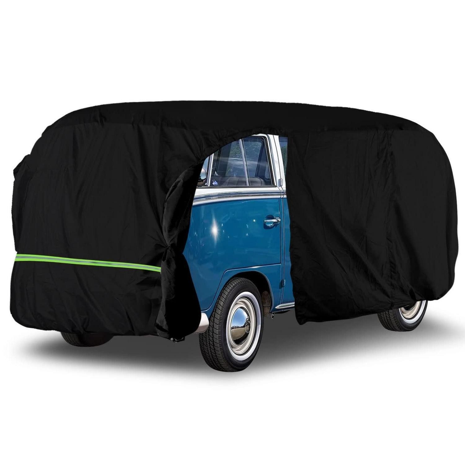LuxusKollektion Autoplane Autoabdeckung Transporter T1 T2 T3 Kompatibel mit VW Type 2 Schwarz
