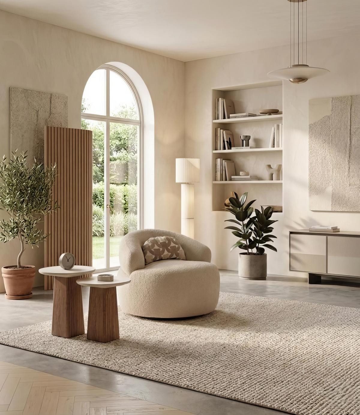 JVmoebel Couchtisch Beistelltisch Modern Beige Braun Elegant Couchtisch Rund, Made in Europa
