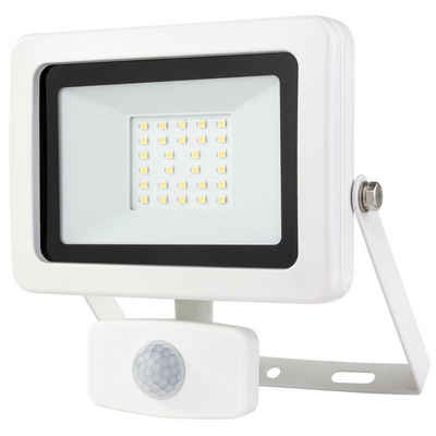 REV LED Außen-Wandleuchte FLARE mit Bewegungsmelder, Tageslichtweiß, IP44, weiß