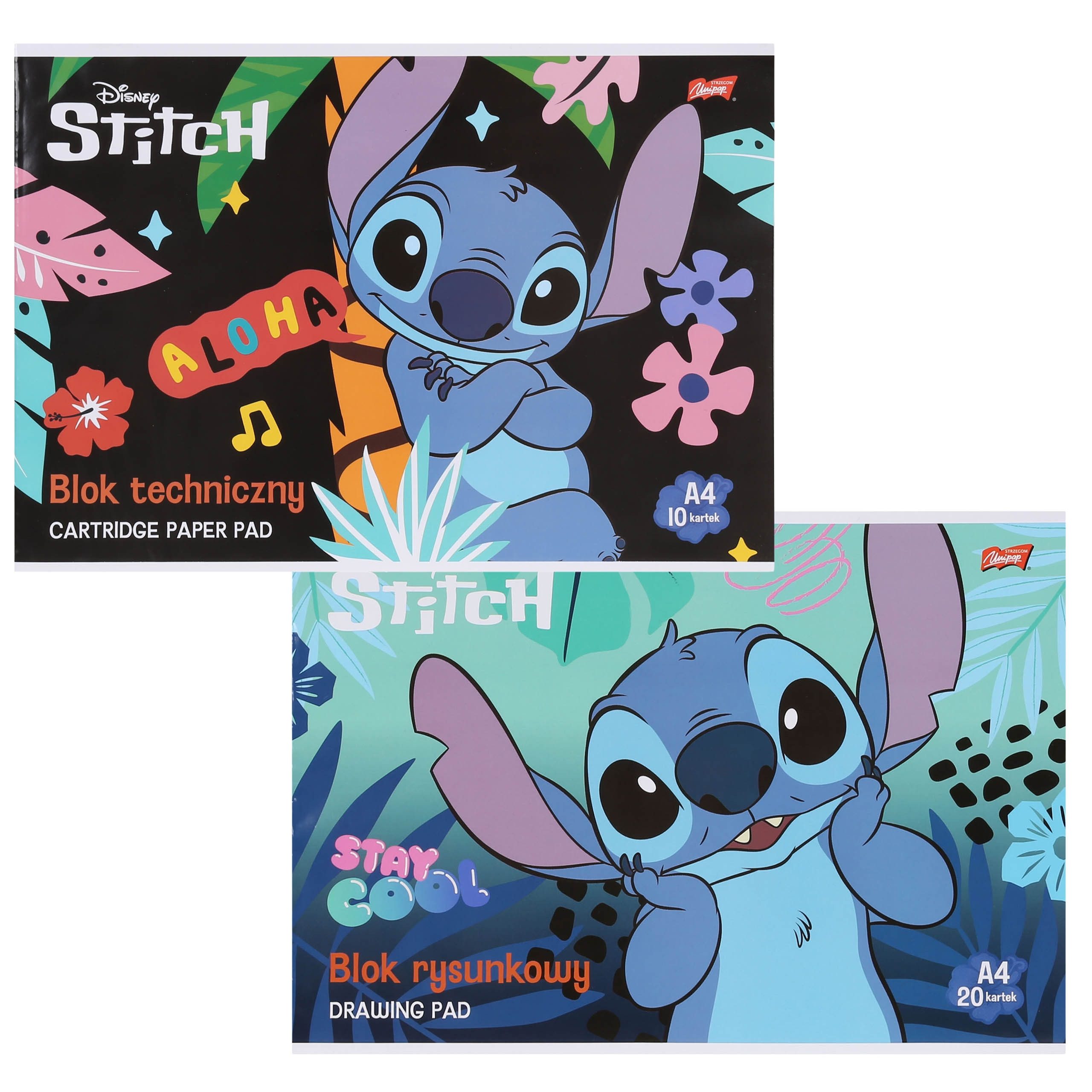 Disney Malblock DISNEY Stitch Blocksatz: Technik + Zeichnen A4, Schulbedarf
