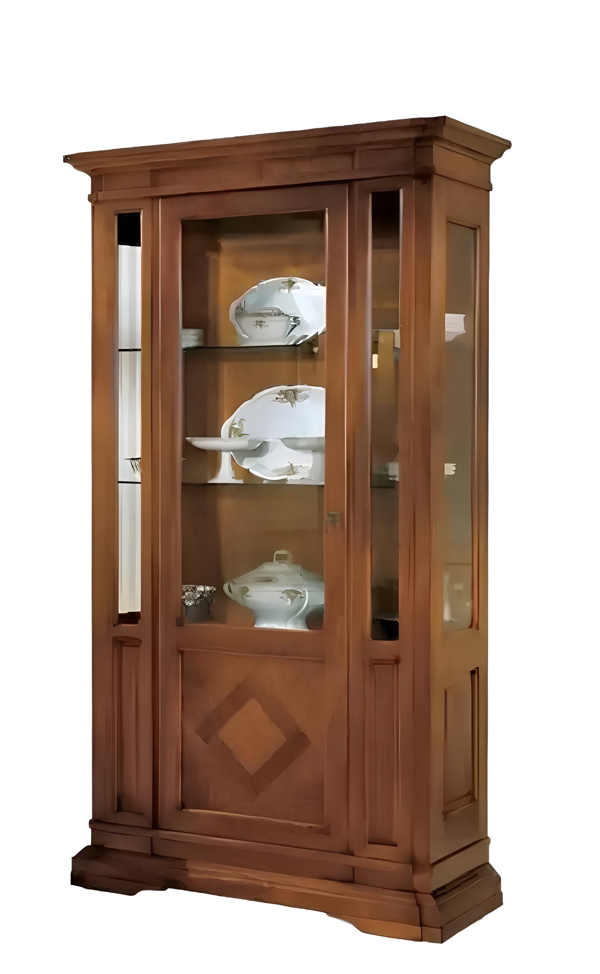 Xlmoebel Vitrine Luxuriöser Holzschrank im italienischen Stil mit edlem Design (1-St., Vitrine) Hergestellt in Europa