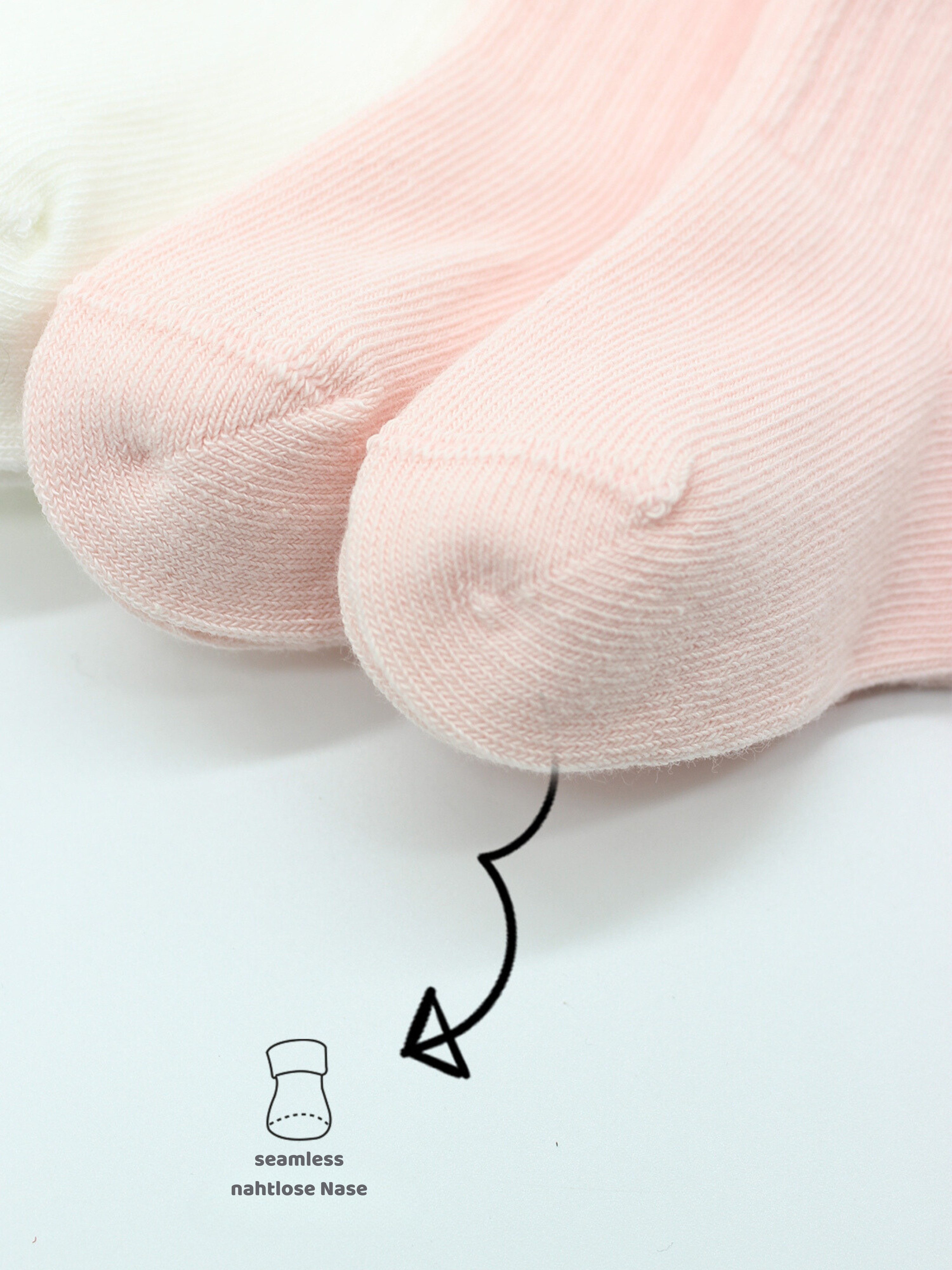 bistyle Socken für Babys Neugeborene Babysocken Jungen Mädchen Kurzsocken (Set, 6-Paar, 6er-Pack) gerippt Bio-Baumwolle GOTS zertifiziert 0-6 Monate bis 2-3 Jahre