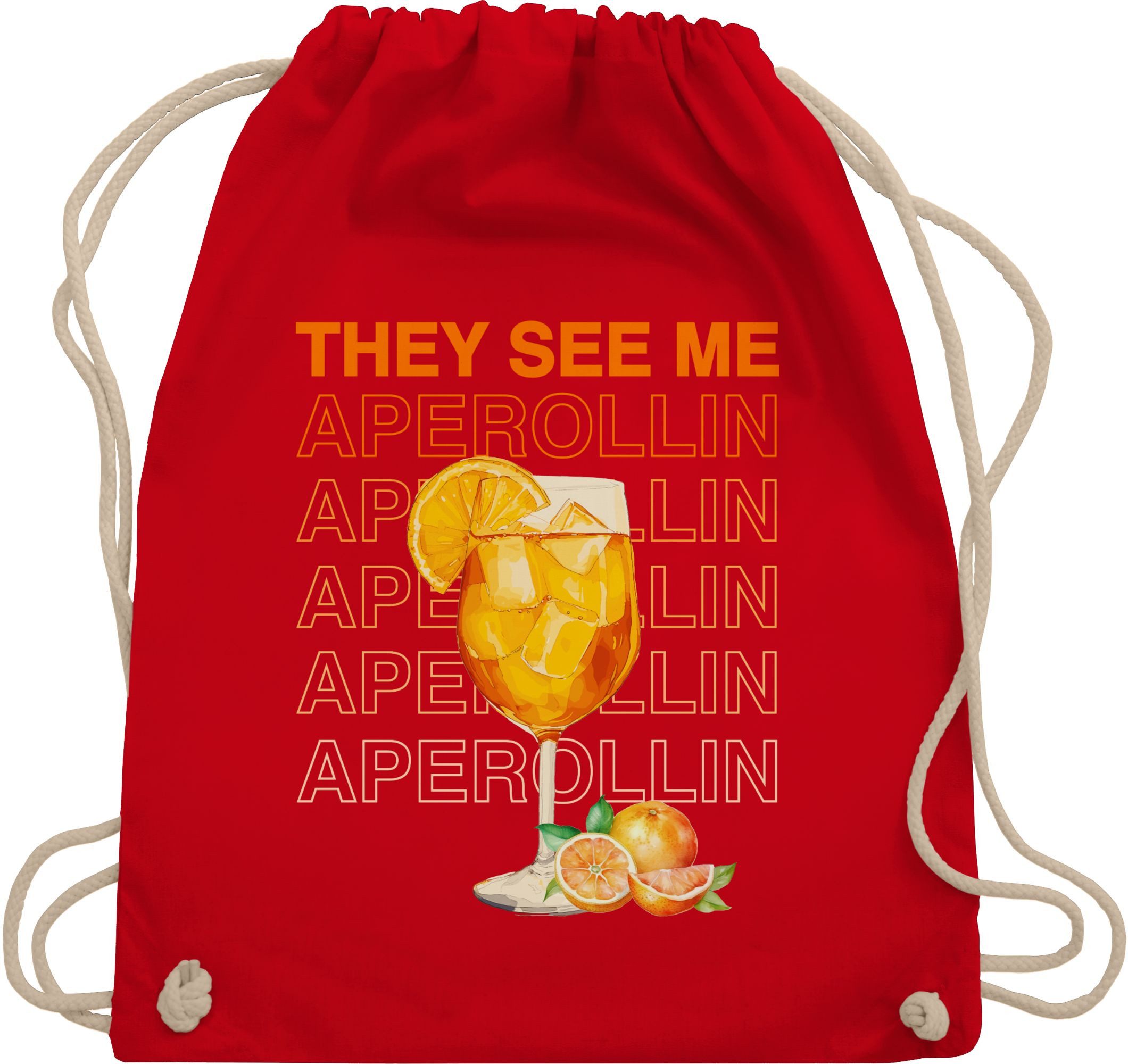 Turnbeutel They see me Aperollin, Aperol Spritz, Holy Aperoli, Geschenk Aperol
