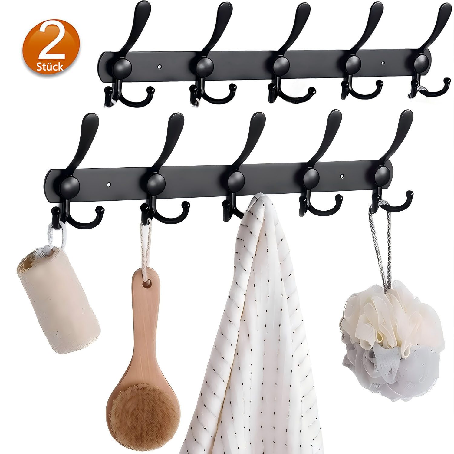 Refined Living Garderobenhaken Garderobenleiste Wand,Handtuchhaken,Hakenlei günstig online kaufen