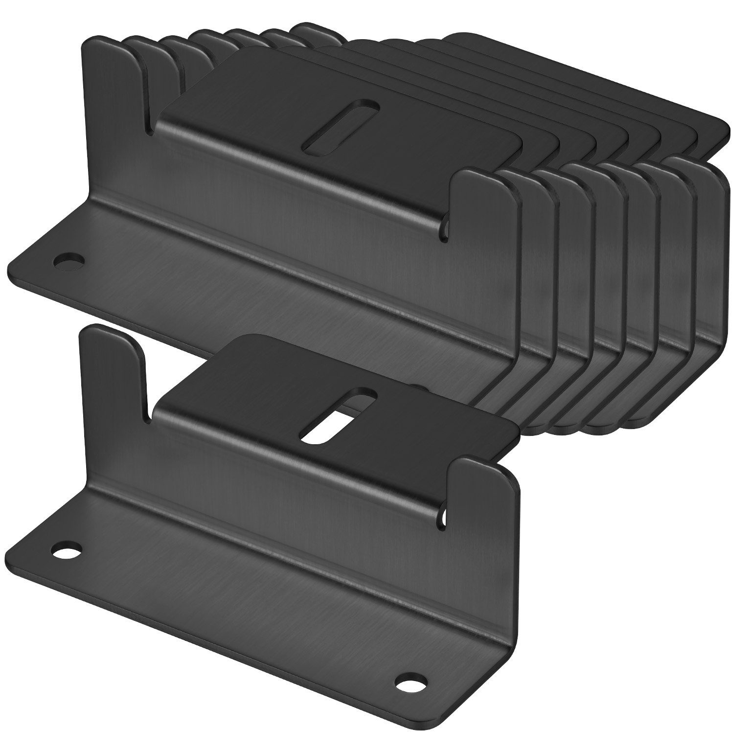 avoltik Wechselrichter 4er 8er Set Alu Z-Winkel Befestigunswinkel PV Solarmodule Halterung, (Z-Winkel in silber oder schwarz zur Auswahl, Z-Winkel in silber oder schwarz zur Auswahl), Z-Winkel in silber oder schwarz zur Auswahl