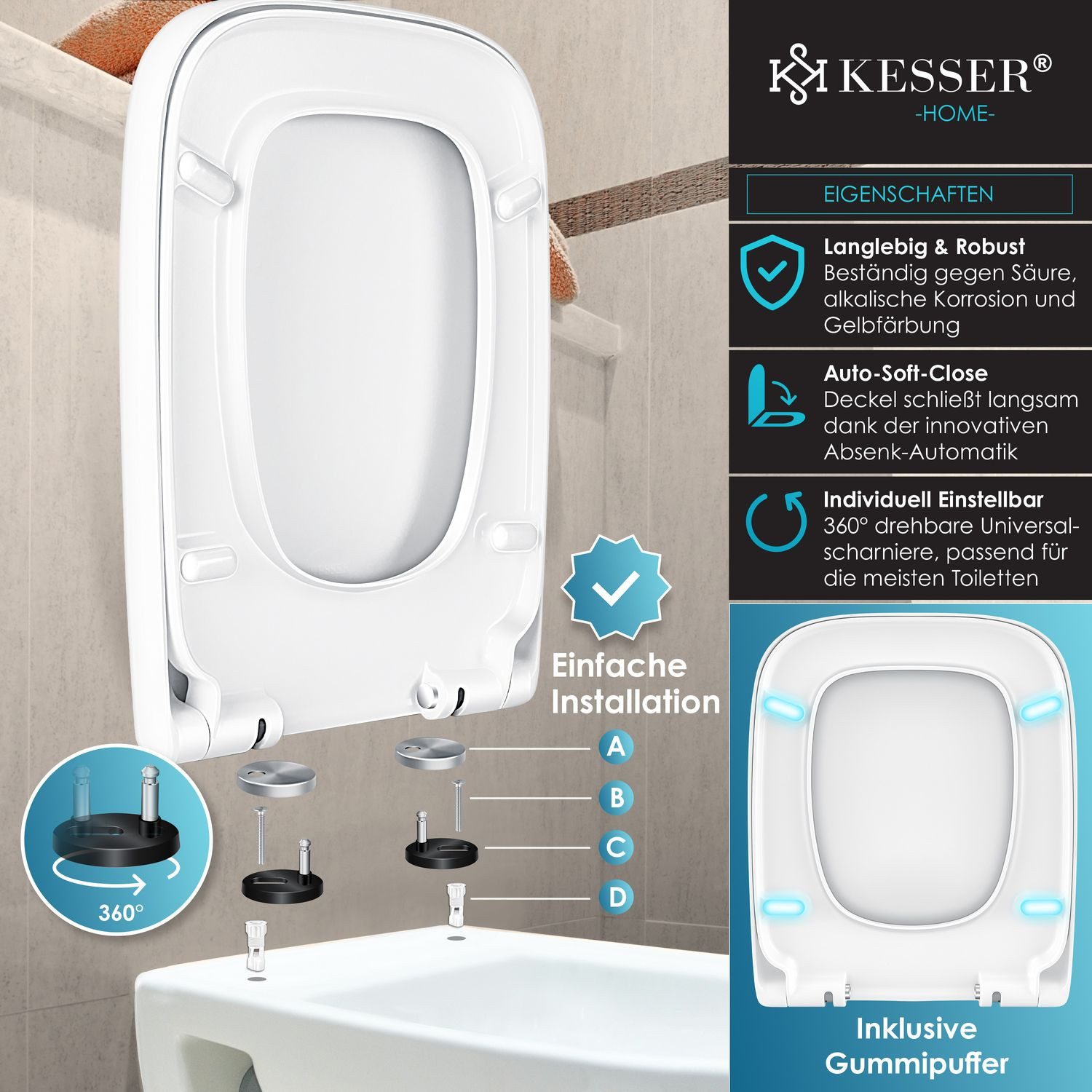 KESSER WC-Sitz, WC Sitz mit Absenkautomatik günstig online kaufen