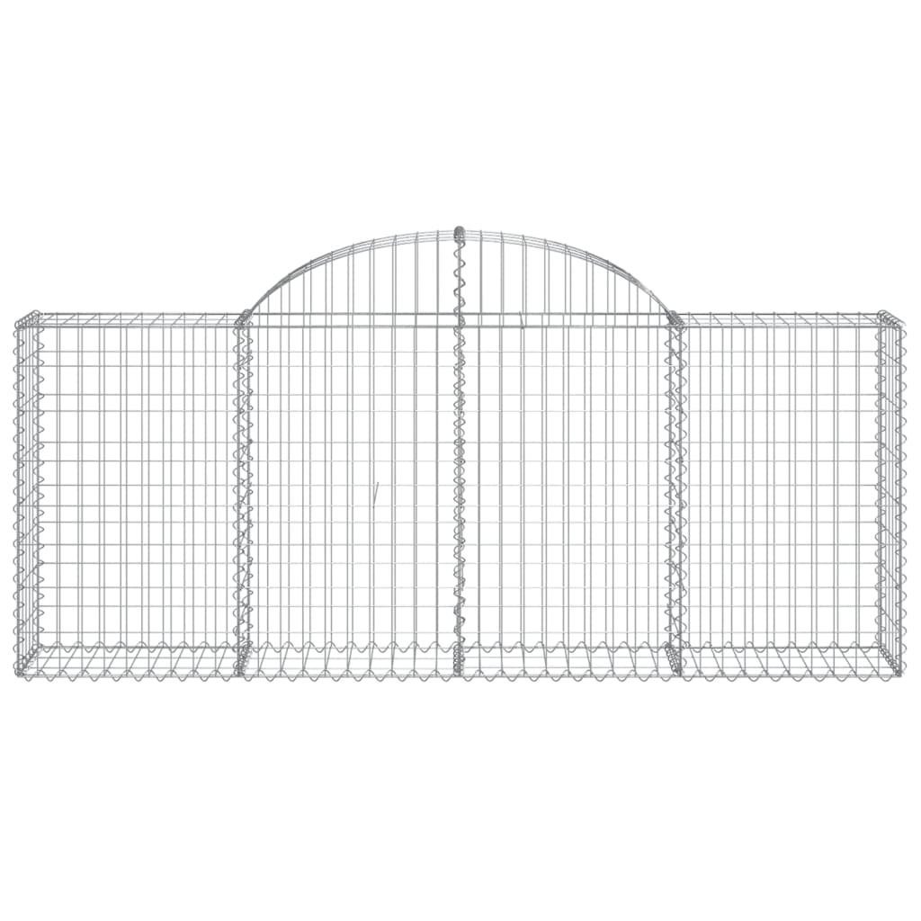 vidaXL Blumentopf Gabionen mit Hochbogen 3 Stk. 200x30x80/100 cm Verzinktes Eisen (3 St)
