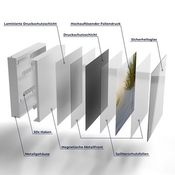DEQORI Schlüsselkasten 'Düne mit Dünengras', Glas Schlüsselbox modern magnetisch beschreibbar