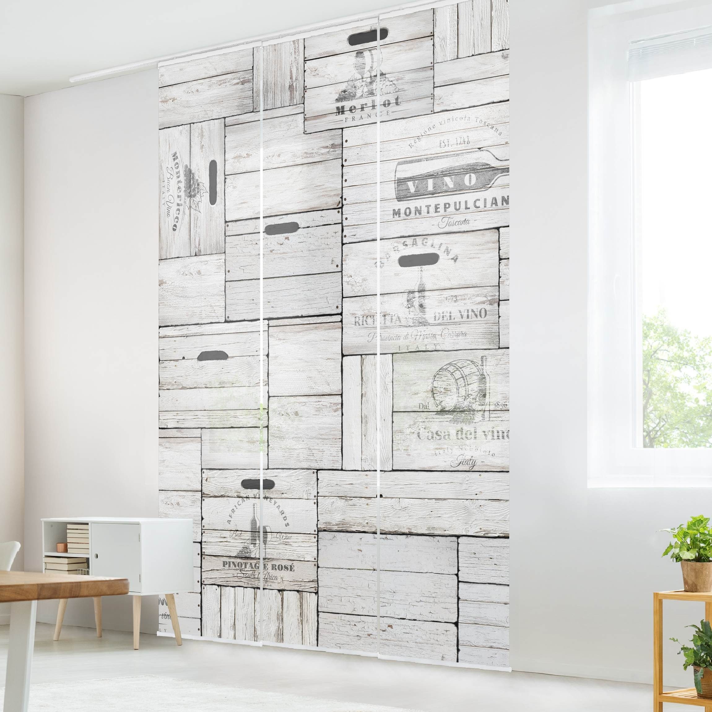 Bilderdepot24 Schiebegardine modern Flächenvorhang blickdicht Shabby günstig online kaufen