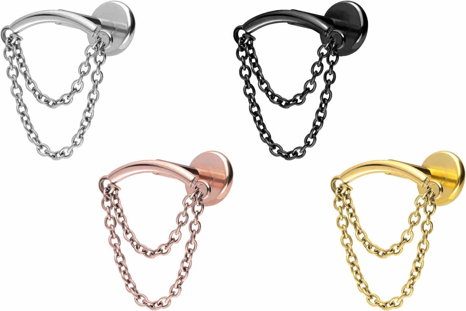 PIERCINGLINE Piercing-Set Titan Labret mit Push günstig online kaufen