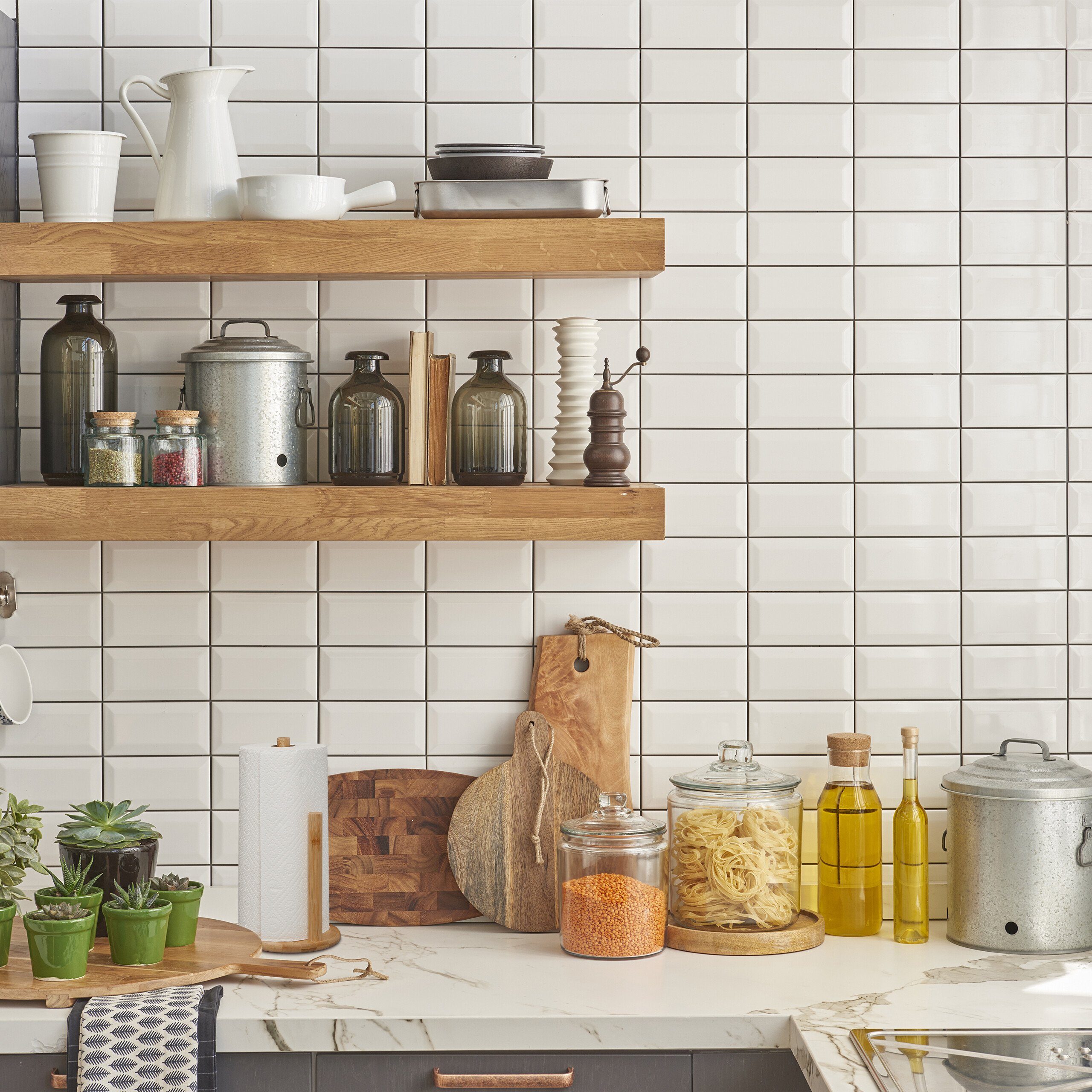 relaxdays Küchenrollenhalter mit Abrollstopp